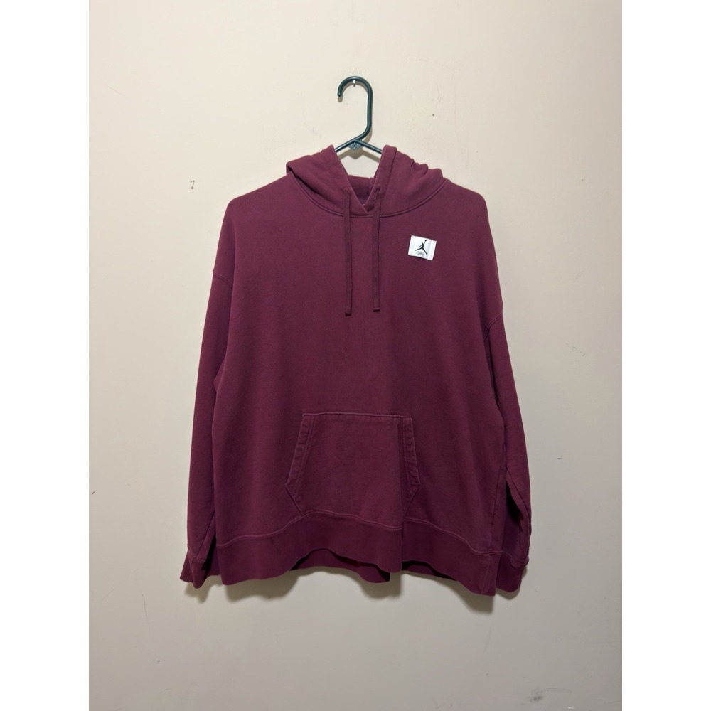 Jordan Women's Flight Fleece Hoodie Cherrywood Red/ Burgundy Size Medium